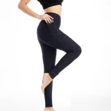 Women Fashion Pocket Bubble Yoga Leggings High Elastic-lifting Buttocks Slimming Sweat Absorbing Pants