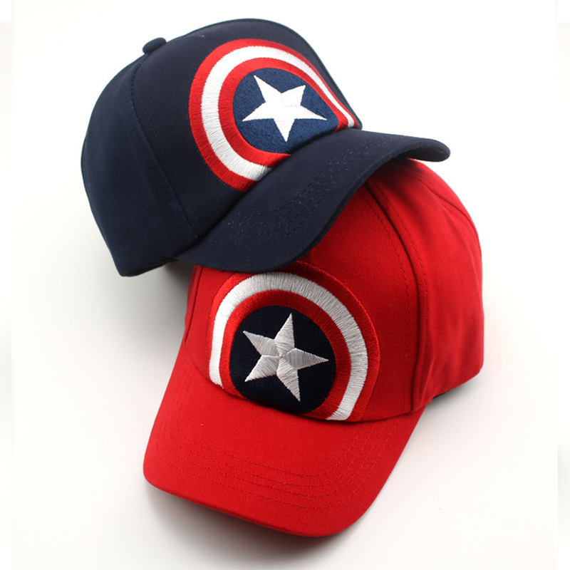 Kids Captain America Star Hip-hop Sunhat Baseball Peaked Cap