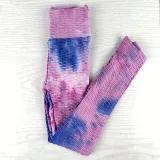 Women Tie-Dyed Bubble Yoga Leggings Slim Buttock Exercise Workout Fitness Pants