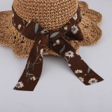 Kids Anti-UV Crochet Flowers Bowknot Summer Hat
