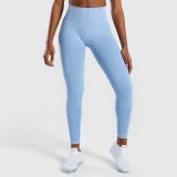 Women Seamless High Waist Hip Tight Yoga Leggings Jacquard Workout Sports Fitness Pants