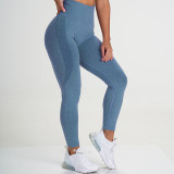 Women Seamless Yoga Leggings Sports Fitness Pants Moisture Absorption Tummy Control Running Stretch Workout Pants