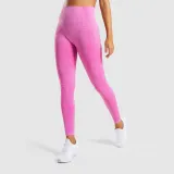 Women Seamless High Waist Hip Tight Yoga Leggings Jacquard Workout Sports Fitness Pants