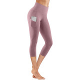 Women High Waist With Pocket Yoga Pants Tummy Control Running Workout Fitness Yoga Leggings
