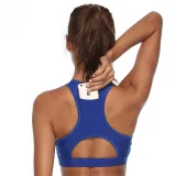 Women Hot Style Fitness Beauty Yoga Bra With Phone In Back Sport Bra