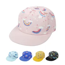 Kids Cute Prints Rainbow Shark Sunhat Baseball Hip-pop Cap