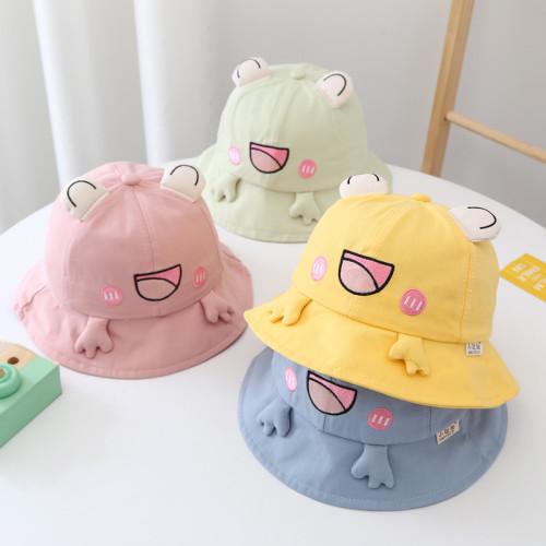 Kids Cute 3D Frog Smile Sunhat Fishman Bucket Hat Cap
