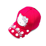 Kids Embroidery Hello Kitty Dots Sunhat Baseball Cap