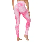 Women Jacquard Tie-Dye Yoga Suit Bubble Yoga Leggings High Waist Hip Lift Exercise Fitness Pants