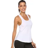 Women Loose Sexy Hollowed-Out Cross Back Exercise Yoga Activewear Workout Vest Tank Tops