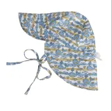 Kids Baby Breathable Mesh Prints Pattern Outdoor Flap Sunhat Face Cap