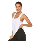 Women Loose Sexy Hollowed-Out Cross Back Exercise Yoga Activewear Workout Vest Tank Tops