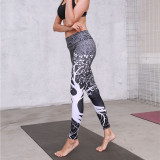 Women Mandala Colorful Tree of life Prints Yoga Leggings Workout Fitness Sports Gym Tight Tummy Control Pants
