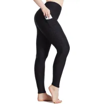 Women High Waist Tiktok Butt Slim-Fitting Pocket Seamless Yoga Leggings Breathable Workout Fitness Pants