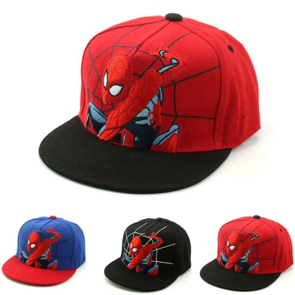 Kids Embroidery Spiderman Hip-hop Sunhat Baseball Peaked Cap