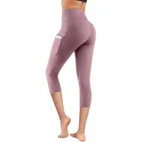 Women High Waist With Pocket Yoga Pants Tummy Control Running Workout Fitness Yoga Leggings