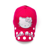 Kids Embroidery Hello Kitty Dots Sunhat Baseball Cap