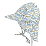 Kids Baby Breathable Mesh Prints Pattern Outdoor Flap Sunhat Face Cap