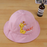 Kids Cute Giraffe Lucky Fawn Sunhat Bucket Hat