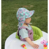 Kids Baby Breathable Mesh Prints Pattern Outdoor Flap Sunhat Face Cap