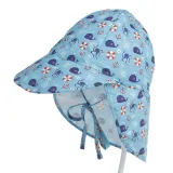 Kids Baby Breathable Mesh Prints Pattern Outdoor Flap Sunhat Face Cap