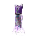 Halloween Kid Girl Sequins Jewelry Mermaid Tail Princess Dress Skirt