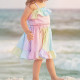 Girl Dresses Rainbow Flounce Straps Summer Dresses