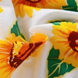 Toddler Girls Sunflowers Halter Vest Top and High Waist Skirt Two Pieces Sets