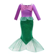 Halloween Kid Girl Sequins Jewelry Mermaid Tail Princess Dress Skirt