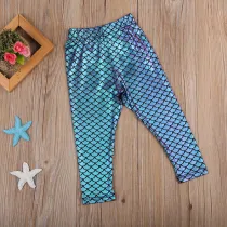 Toddler Girl Rainbow Fish Scale Slim Legging Pants