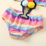 Toddler Kids Girl Rainbow Sequin Ice Cream One-piece Swimsuit