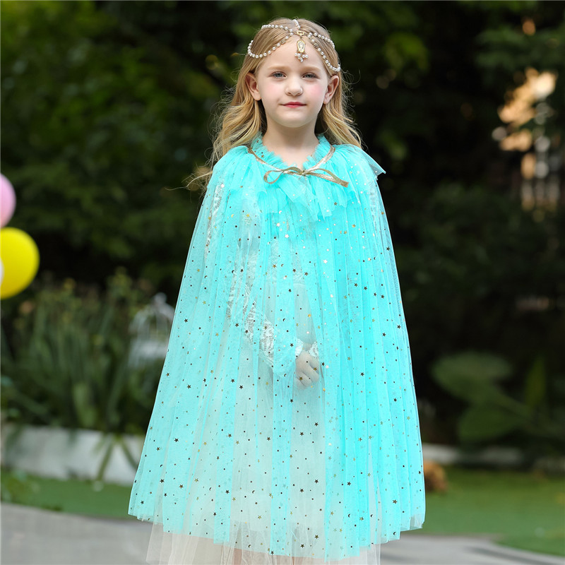 Kid Girl Sequins Princess Cloak Halloween Hotsale