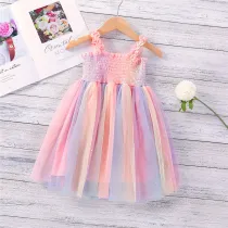 Toddler Girl Sling Rainbow Tutu Princess Dresses