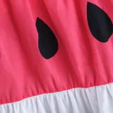 Toddler Girl Watermelon Collar Casual Summer Dresses