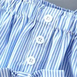 Toddler Girl Stripe Bowkont Matching Tutu Strap Princess Dresses