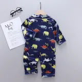 Toddler Kids Boy Prints Dinosaurs Pajamas Rayon Silk Sleepwear Sets