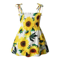 Toddler Girl Sunflowers Summer Dresses