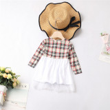 Mommy and Me Long Sleeve Plaid Round Neck Dresses