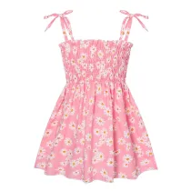 Toddler Girl Daisy Flowers Strap Summer Dresses