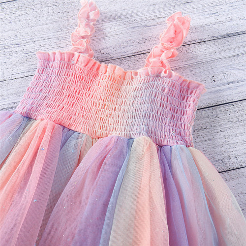 Toddler Girl Sling Rainbow Tutu Princess Dresses