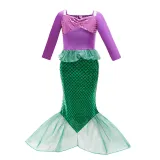 Halloween Kid Girl Sequins Jewelry Mermaid Tail Princess Dress Skirt