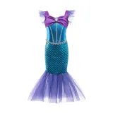 Halloween Kid Girl Sequins Jewelry Mermaid Tail Princess Dress Skirt