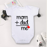 Baby Girl Mom and Dad Love me Letter pattern Bodysuit