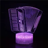 3D Musical Instrument Series Night Light Seven Colors Touch LED Lamps With Remote Control