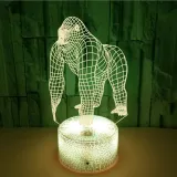 3D Orangutans Night Light LED Lamps 16 Colors Touch Lamps With Remote Control
