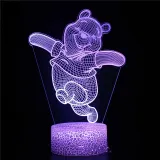 3D Cute Heart Bears Series Night Light LED Lamps Seven Colors Touch Lamps With Remote Control