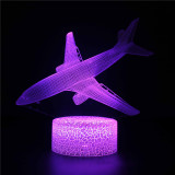 3D Cute Plane Series Night Light LED Lamps Seven Colors Touch Lamps With Remote Control