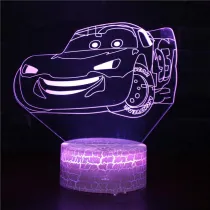 Cars Series 3D Night Light LED Lamps Seven Colors Touch Lamps With Remote Control