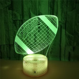 Night Light 3D Rugby Series Seven Colors Touch LED Dimming Control