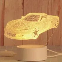 3D Motorcycle Racing Car Bedroom Night Light